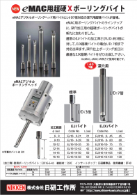 eMAC用超硬Xボーリングバイト