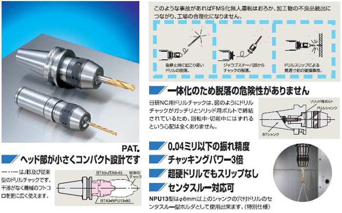 NC用ドリルチャック｜NCツーリングシステム｜NCトータルツーリング